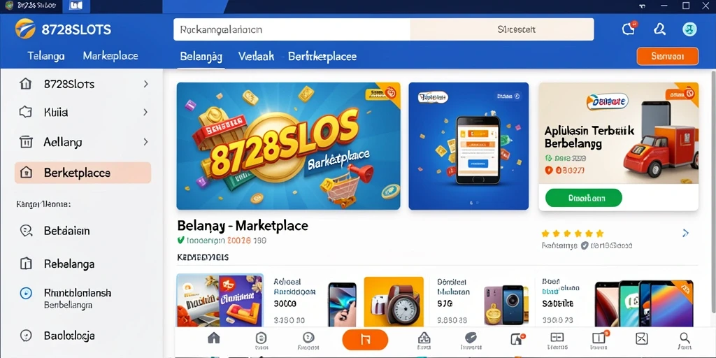 Tampilan antarmuka aplikasi 8728SLOTS yang menarik dan mudah digunakan.