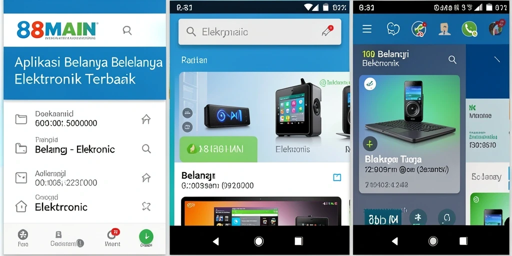 Antarmuka aplikasi 88MAIN yang memudahkan belanja elektronik.