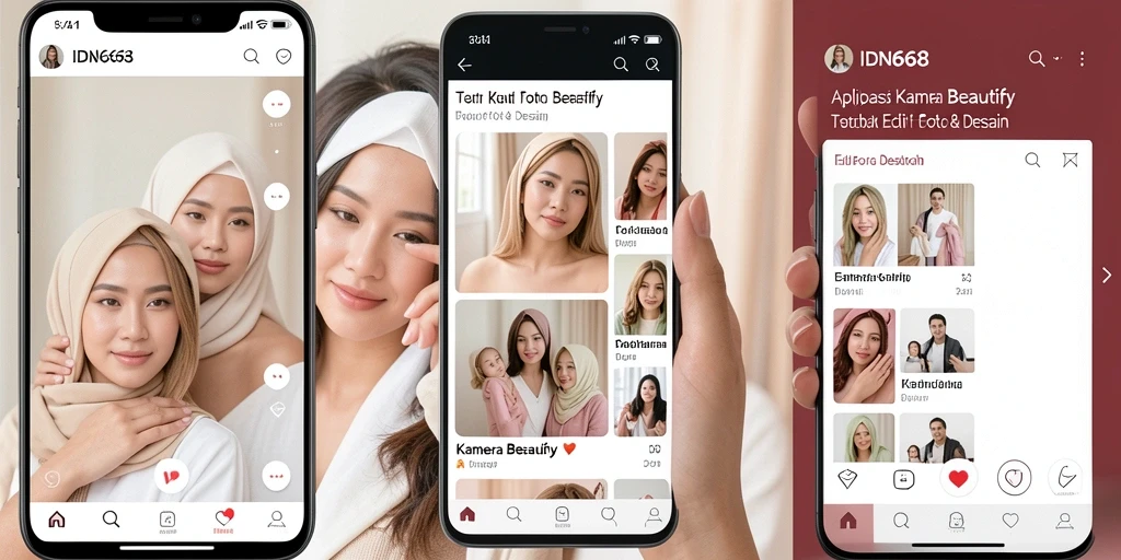 Antarmuka IDN668 menampilkan berbagai fitur edit foto yang intuitif.