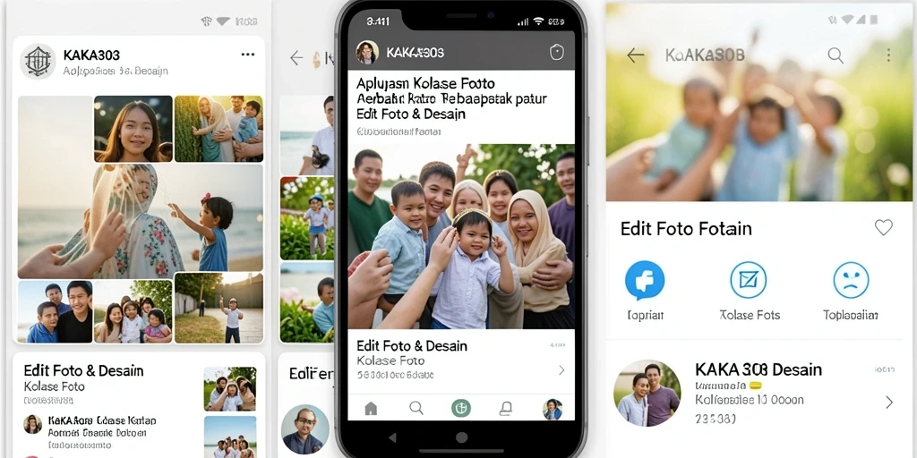 Screenshot KAKA303 menampilkan antarmuka intuitif untuk membuat kolase foto.