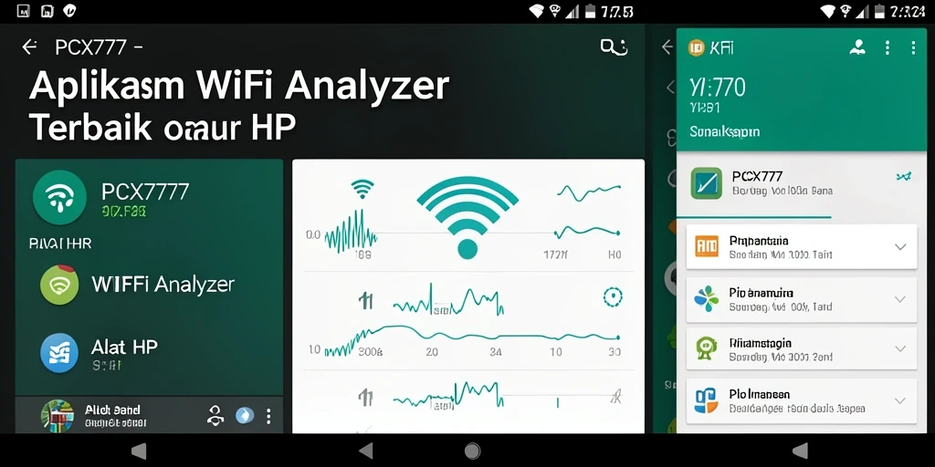Antarmuka PCX777 menampilkan analisis jaringan WiFi secara jelas dan terperinci.