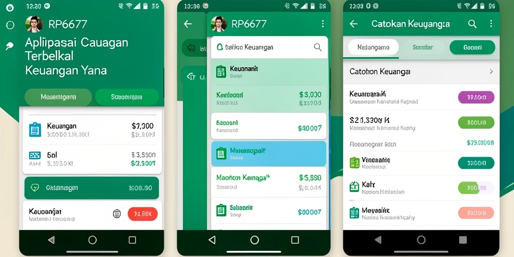Tampilan antarmuka pengguna aplikasi Catatan Keuangan RP6677 yang intuitif.
