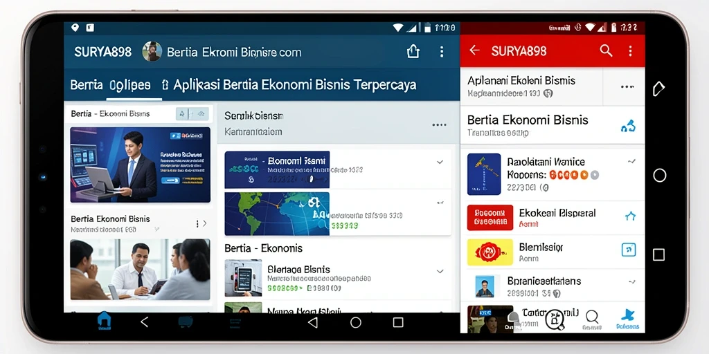 Tampilan antarmuka aplikasi SURYA898 yang informatif dan menarik.