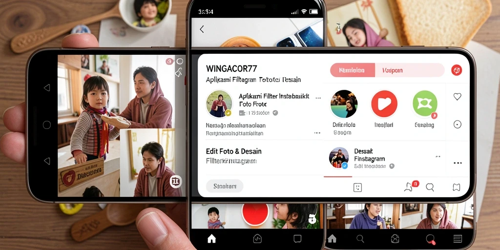 Screenshot utama WINGACOR77 menampilkan berbagai filter Instagram yang menarik.